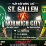 Nhận định và soi kèo trận đấu St. Gallen vs Norwich City lúc 01:00 ngày 18/07 trực tiếp trên Xoilac TV.